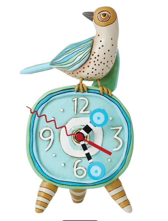 Perched Bird Desk Clock